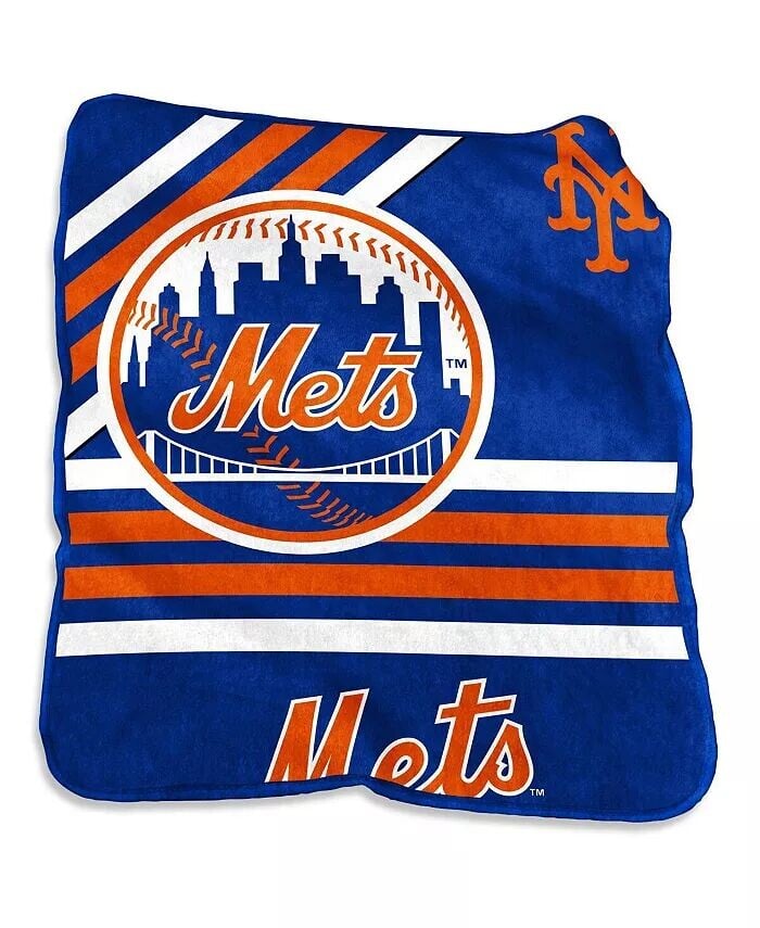 

Плюшевый плед Raschel New York Mets размером 50 x 60 дюймов Logo Brands, белый