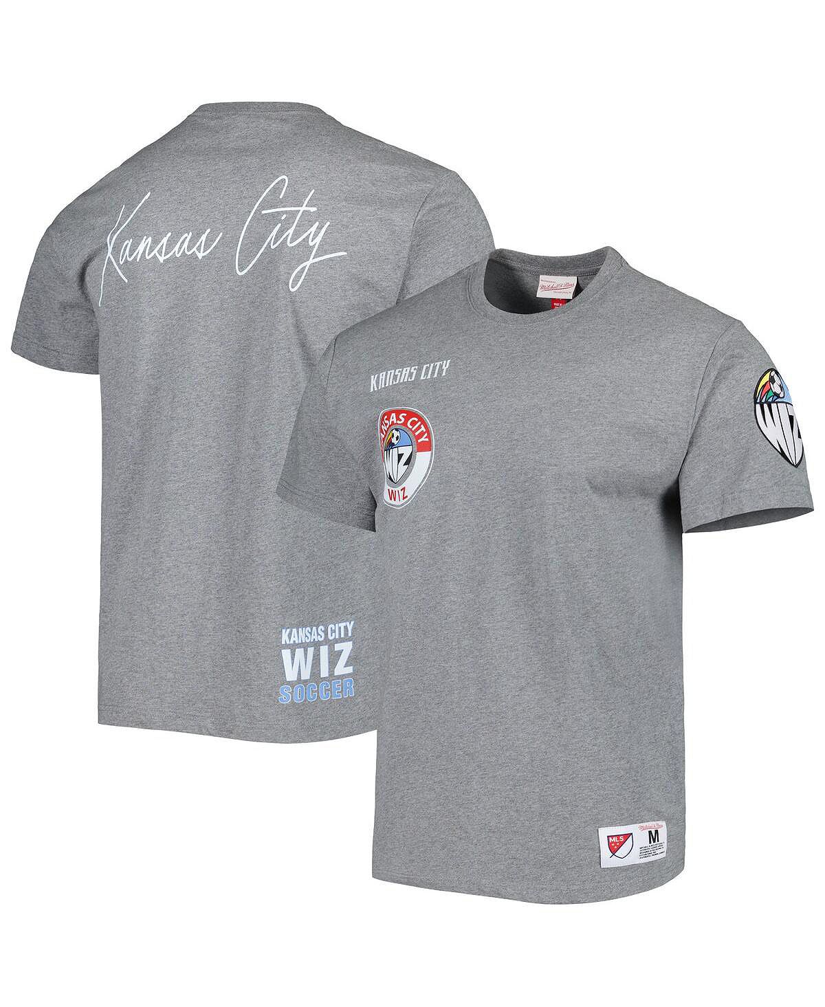 Мужская футболка Heather Grey Sporting Kansas City City Mitchell & Ness
