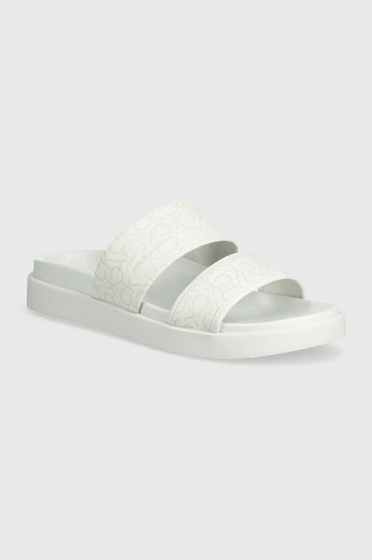 

Шлепанцы FLAT SLIDE EPI MONO Calvin Klein, белый