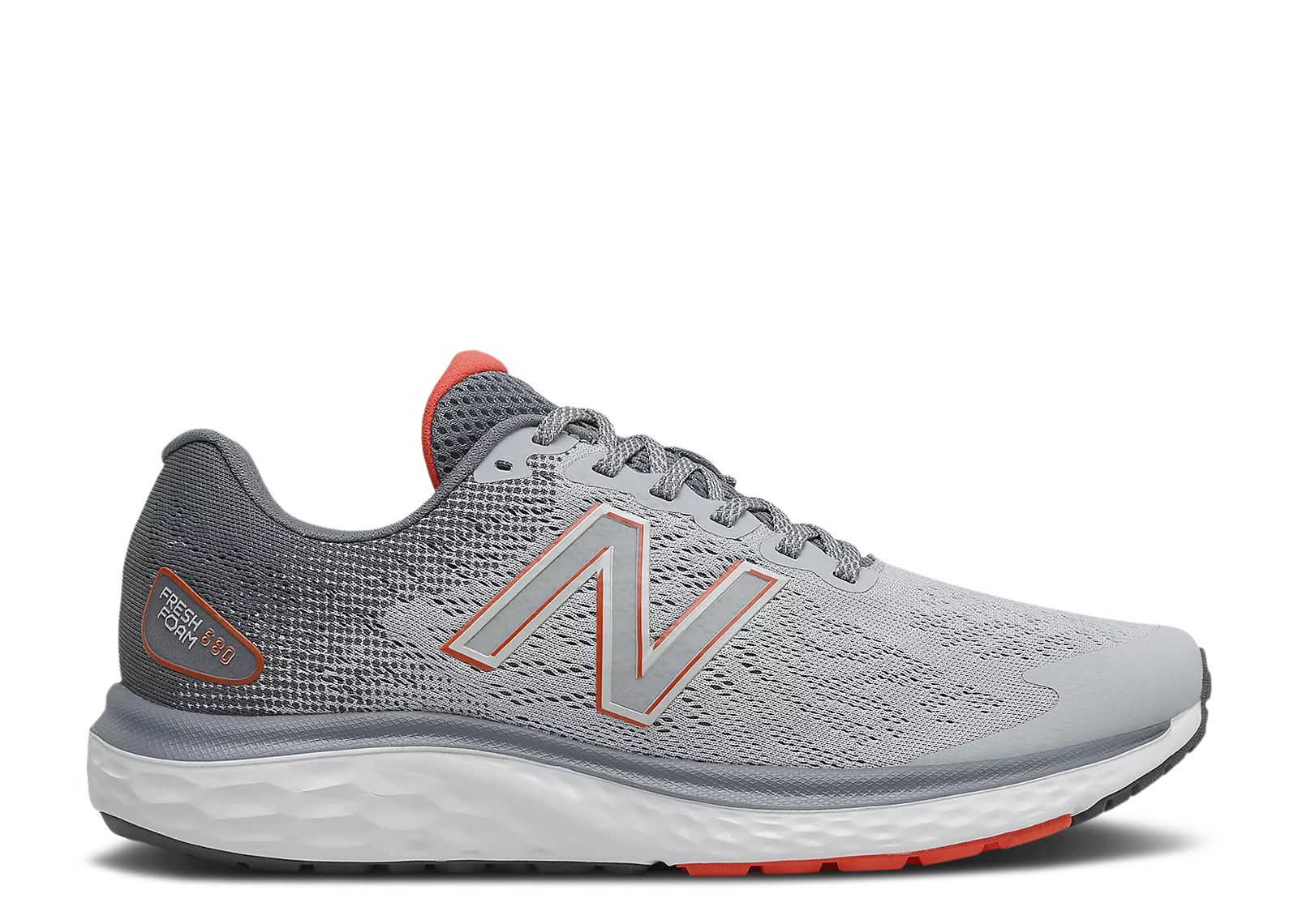 

Кроссовки New Balance Fresh Foam 680V7 2E Wide 'Grey Ghost Pepper', серый