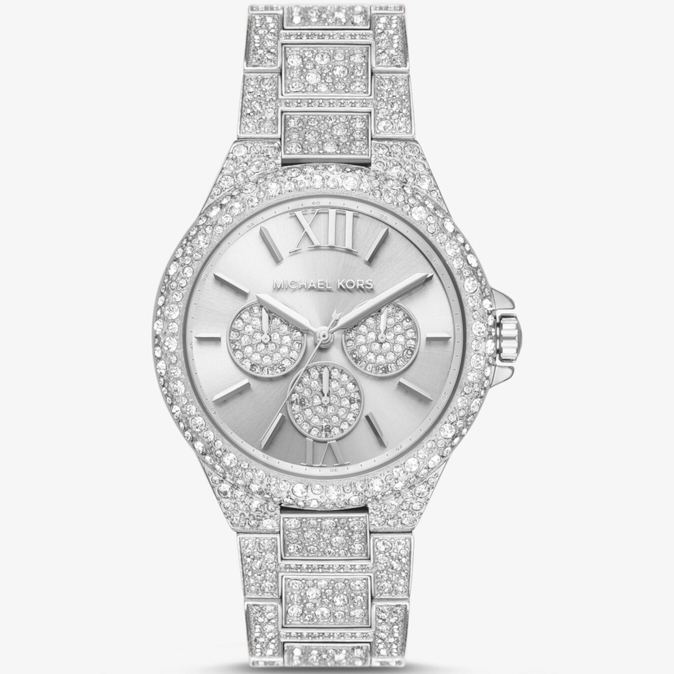 Часы наручные Michael Kors Oversized Camille Pavé Silver-Tone, серебристый паве ашан гурман 1 кг
