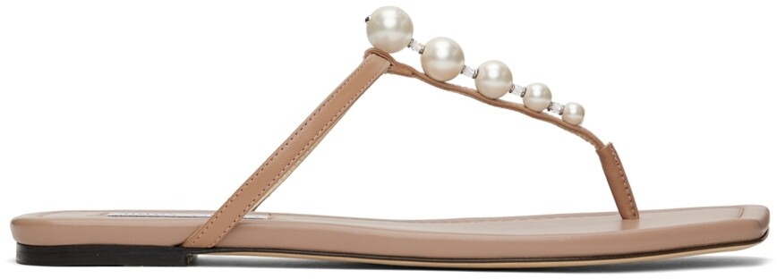 

Розовые сандалии на плоской подошве Alaina Jimmy Choo