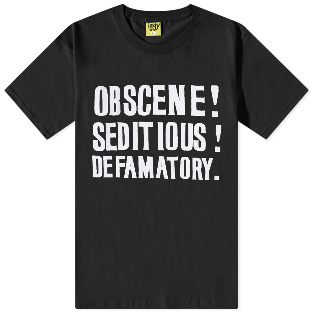

Футболка IGGY Obscene Seditious Defamatory Tee, Черный