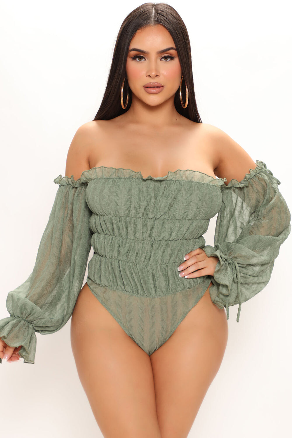 

Боди Fashion Nova JT2144, шалфей