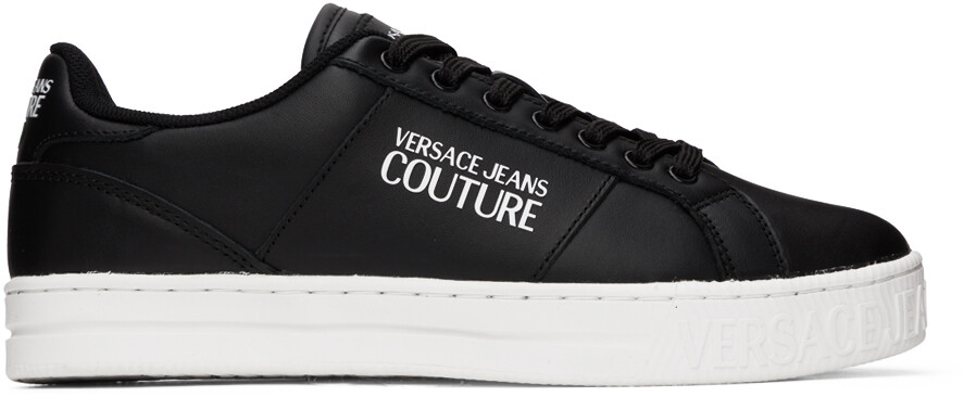 

Черные кроссовки с логотипом Versace Jeans Couture