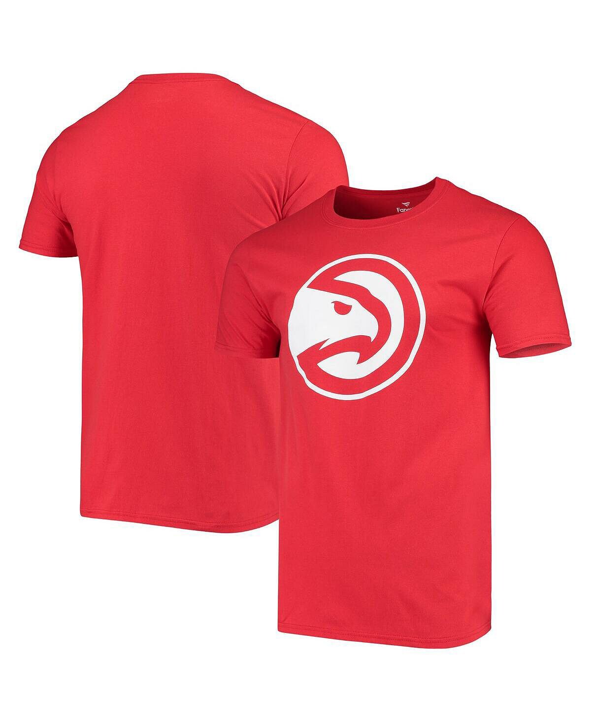 

Мужская фирменная красная футболка с логотипом atlanta hawks primary team Fanatics, красный