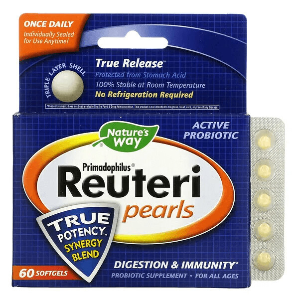 

Жемчуг Primadophilus Reuteri 60 таблеток, Nature's Way