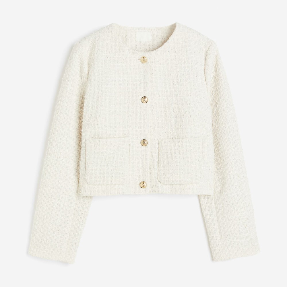 

Жакет H&M Bouclé, кремовый
