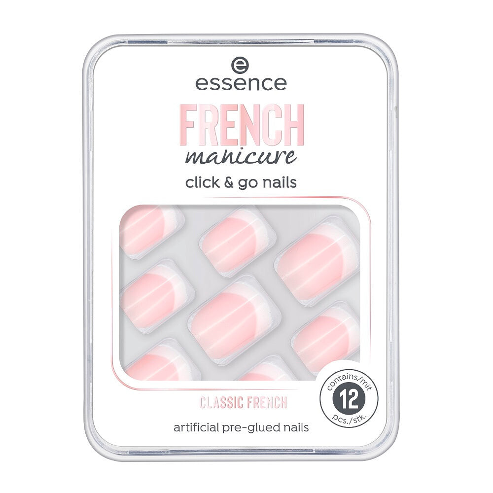 

Essence Французский маникюр Click & Go Nails накладные ногти 01 Классический френч 12шт.