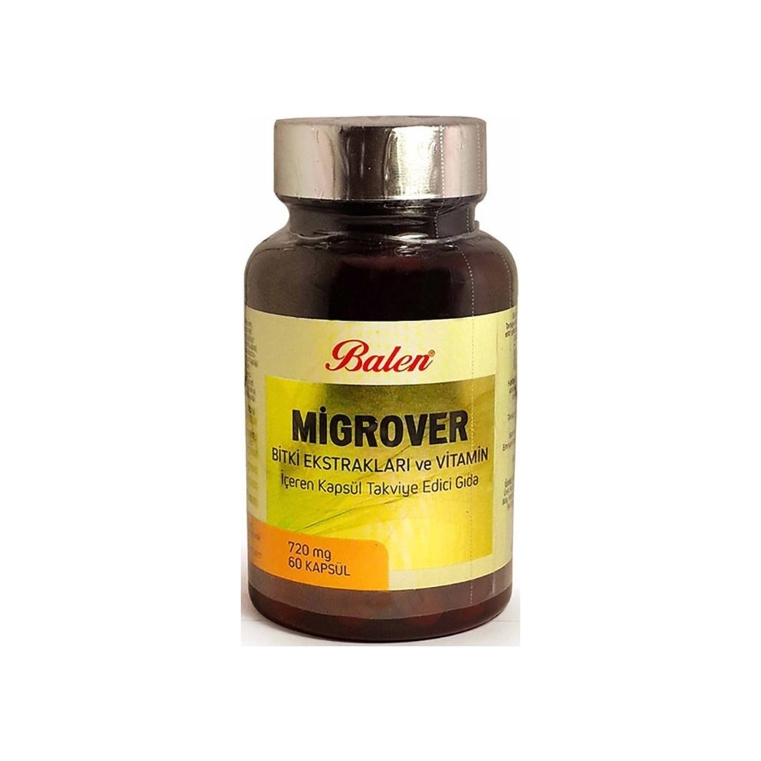 Капсулы Balen Migrover, содержащие растительные экстракты и витамины, 60 капсул, 720 мг
