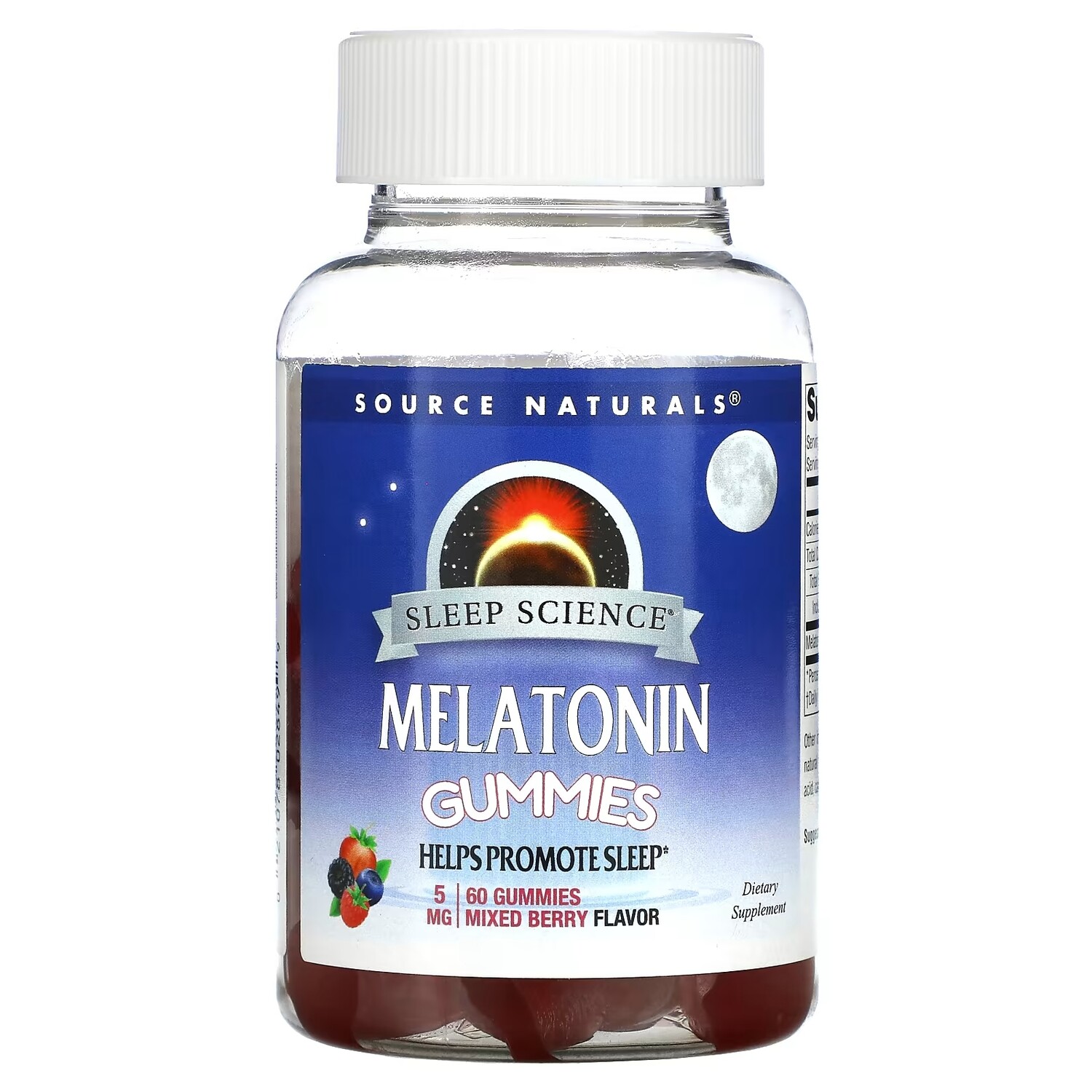 

Source Naturals Sleep Science жевательные мармеладки с мелатонином ягодное ассорти 5 мг, 60 жевательных таблеток