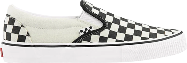 Кеды Vans Skate Slip-On Checkerboard - Black White, черный