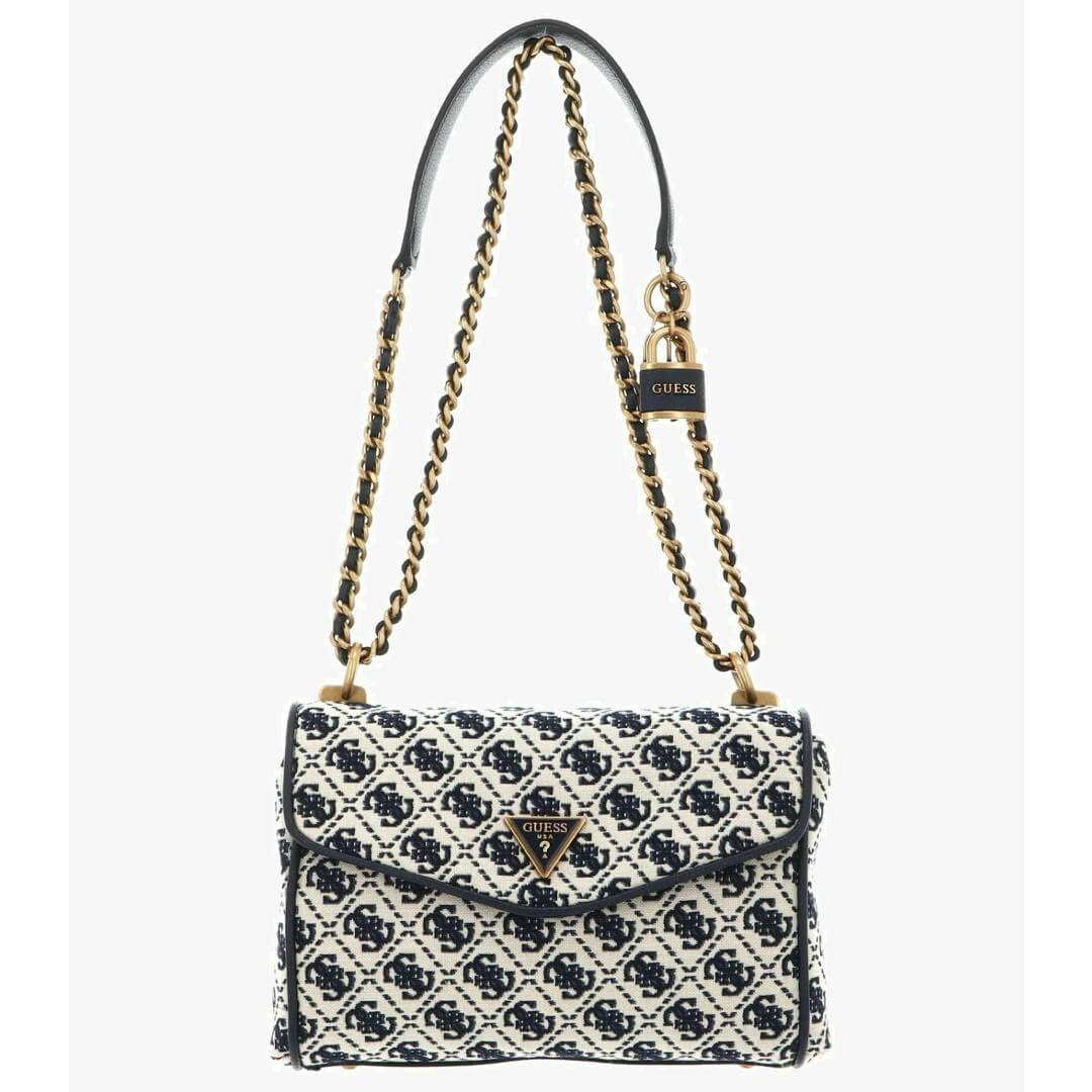 

Сумка Guess Shemara Convertible Flap, темно-синий/белый