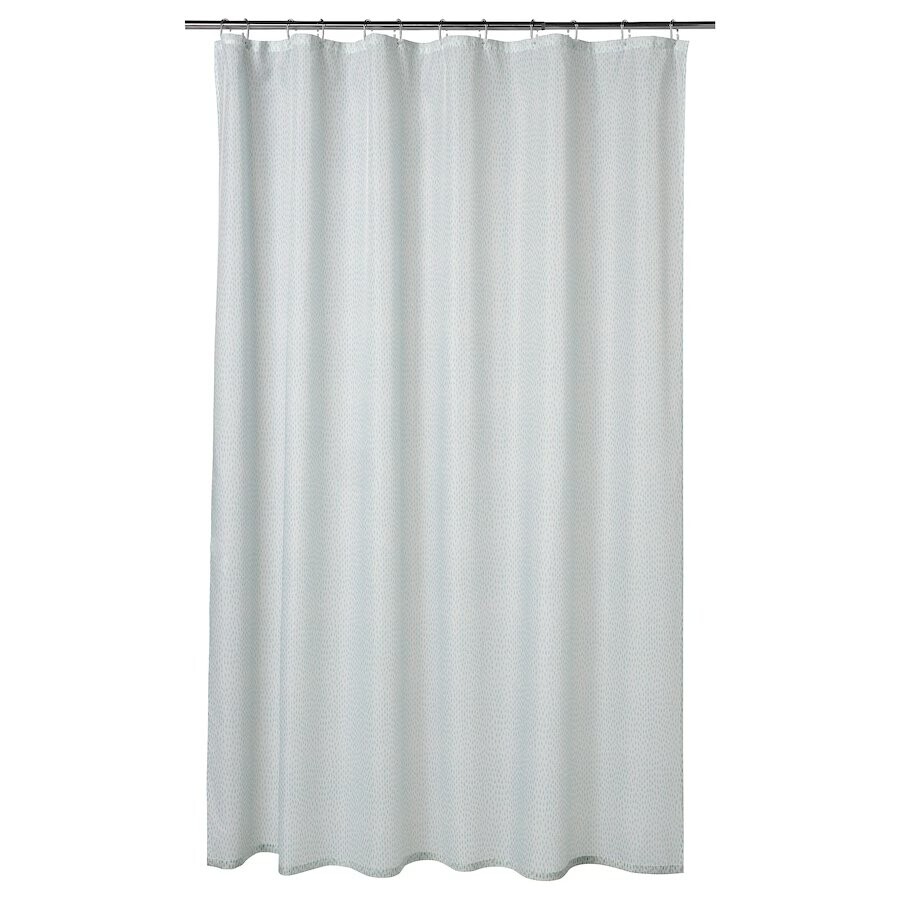 

Штора для ванной Ikea Ranealven 180x200, белый/зелёный