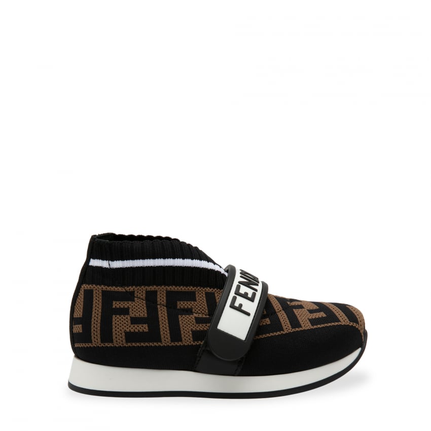 Кроссовки FENDI FF slip-on sneakers, коричневый