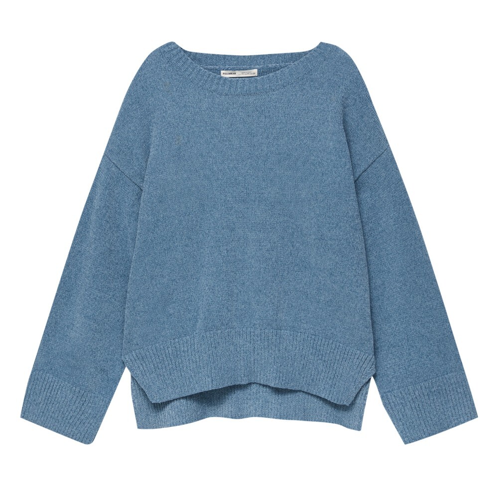 

Свитер Pull&Bear Chenille Knit, синий