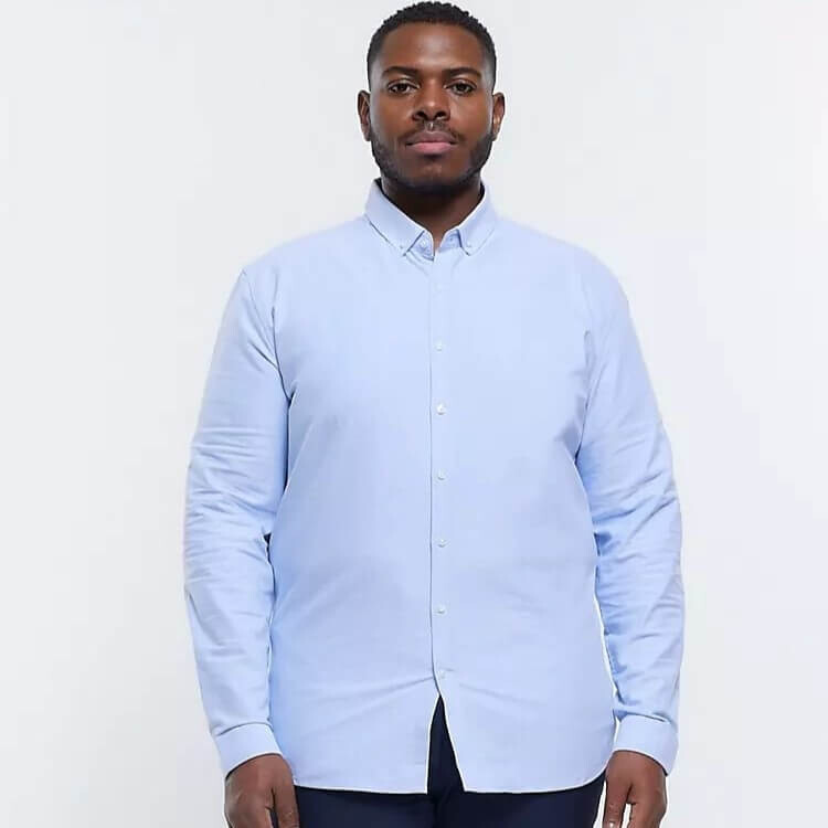 

Рубашка River Island Slim Fit, голубой