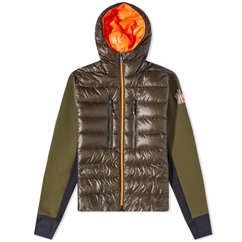 

Вязаная куртка с капюшоном спереди Moncler Grenoble, Коричневый