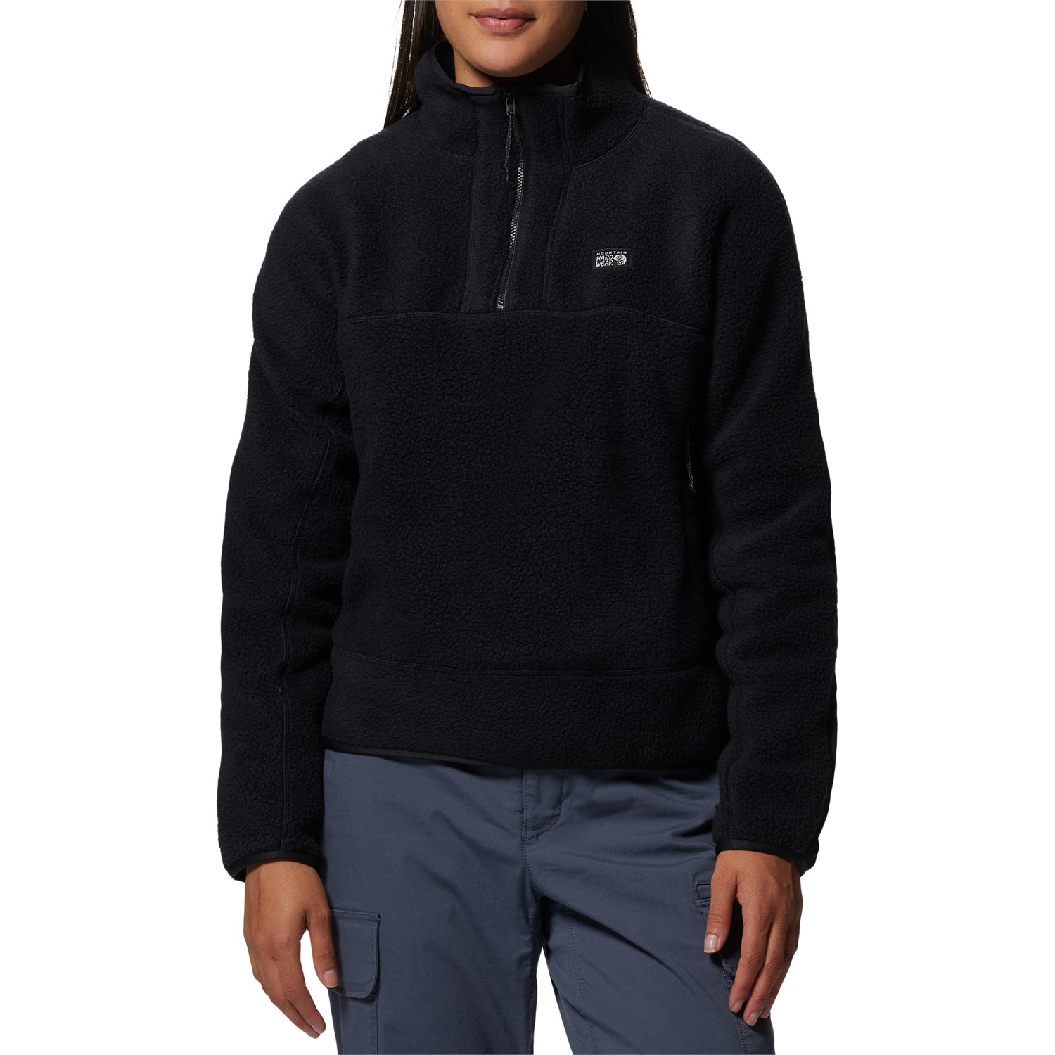 цена Флисовый пуловер Mountain Hardwear HiCamp, черный