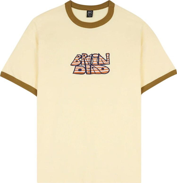 

Футболка Brain Dead Throw Up Ringer Tee 'Cream', кремовый, Бежевый