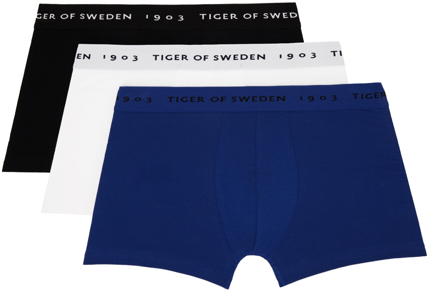 

Набор из трех разноцветных трусов-боксеров Hermod Tiger of Sweden