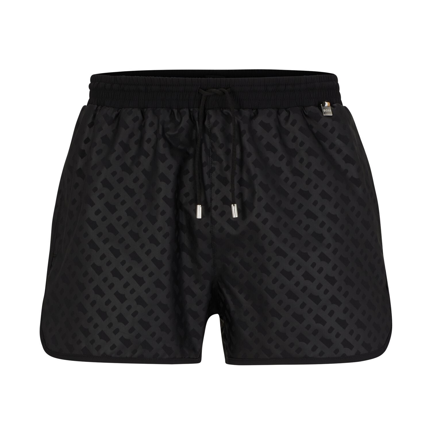 

Купальные шорты Hugo Boss Monogram-print In Quick-drying Fabric, черный