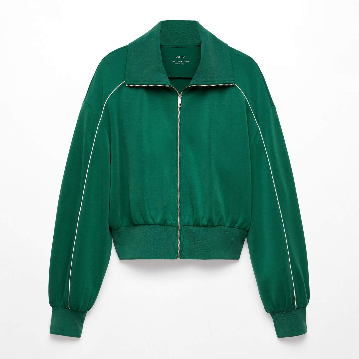 

Толстовка Oysho With Modal And Piping, зеленый