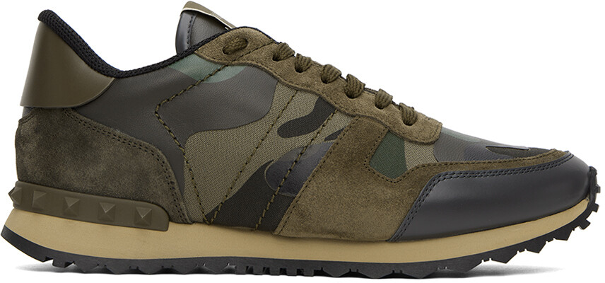 

Кроссовки Rockrunner цвета хаки Valentino Garavani