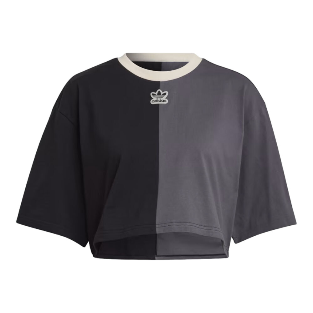 

Футболка Adidas Originals Cropped, серый/черный