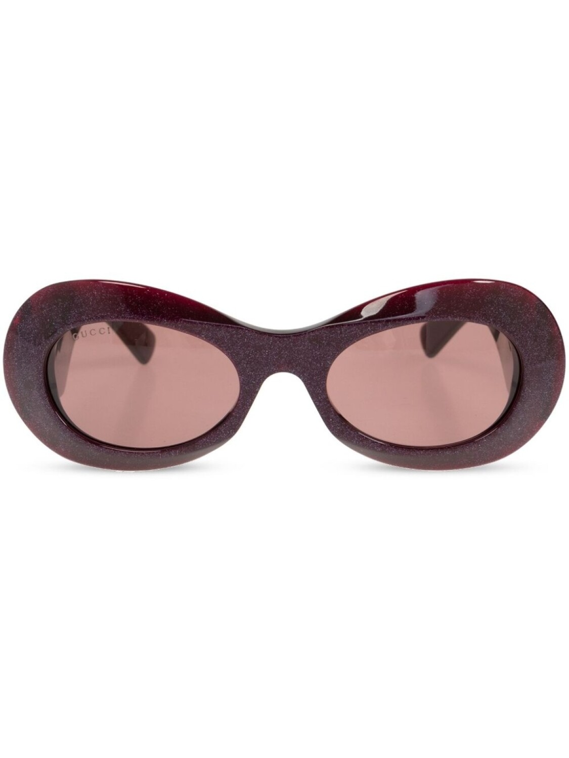 

Gucci Eyewear солнцезащитные очки с переплетенными буквами G, красный