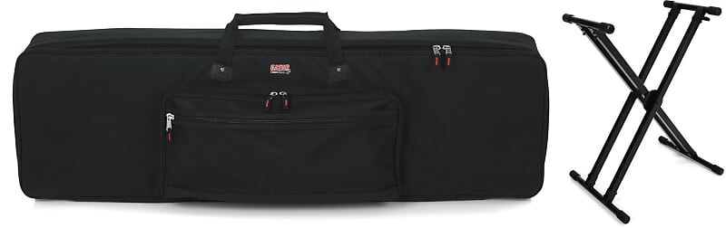 

Gator GKB-88 SLIM Keyboard Gig Bag в комплекте со сценическими подставками KS8291XX Стойка для клавиатуры с надежной конструкцией Gator + On-Stage GKB-88 Slim=1 KS8291XX=1