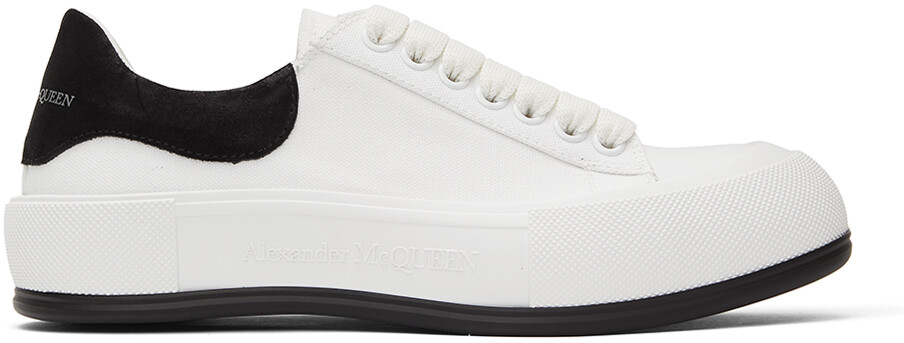 

Бело-черные кроссовки Deck Plimsoll Alexander McQueen