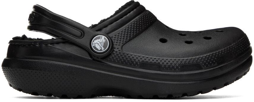 

Детские черные классические сабо с подкладкой Crocs