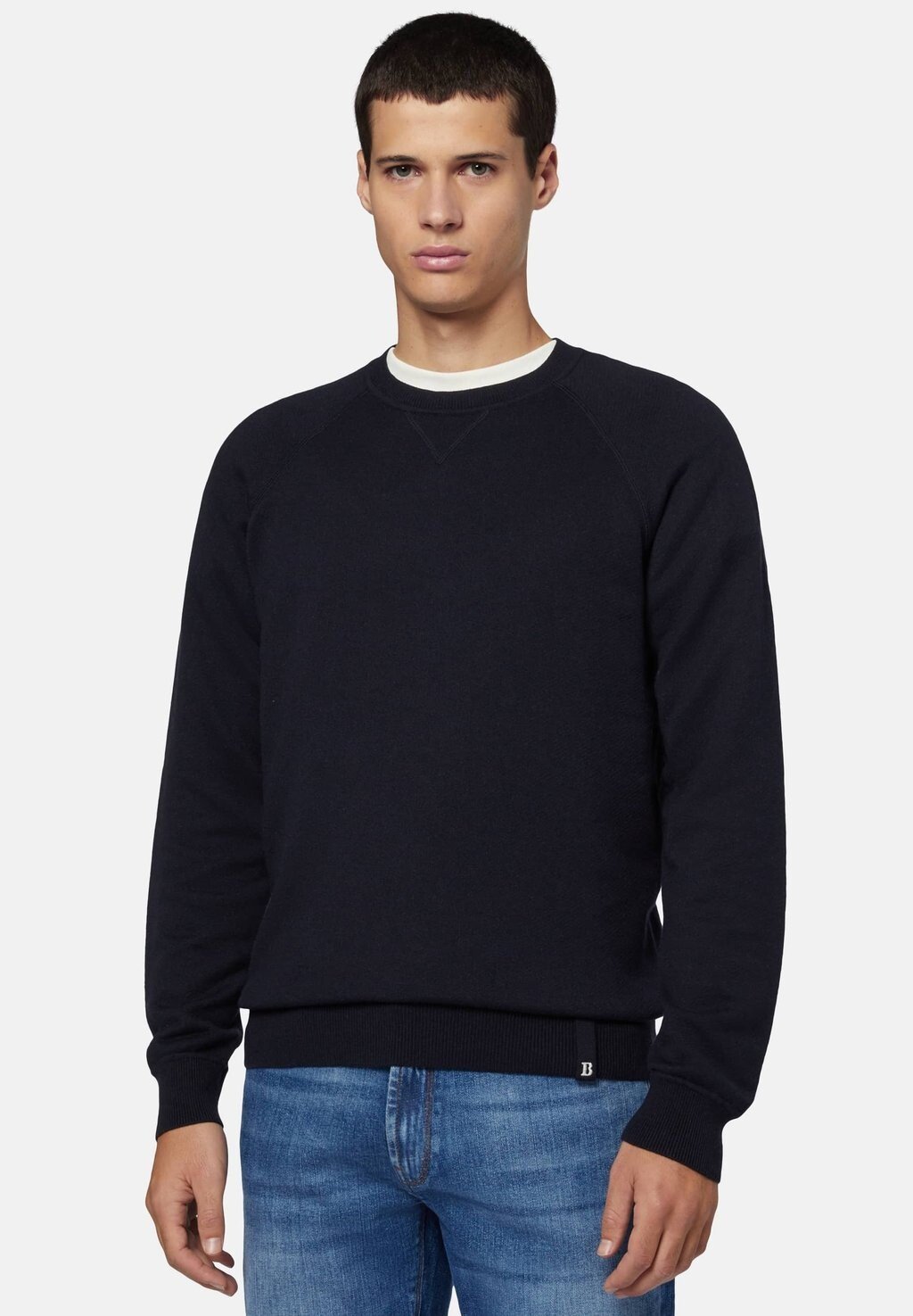 

Свитер And Crew Neck Boggi Milano, цвет navy blue