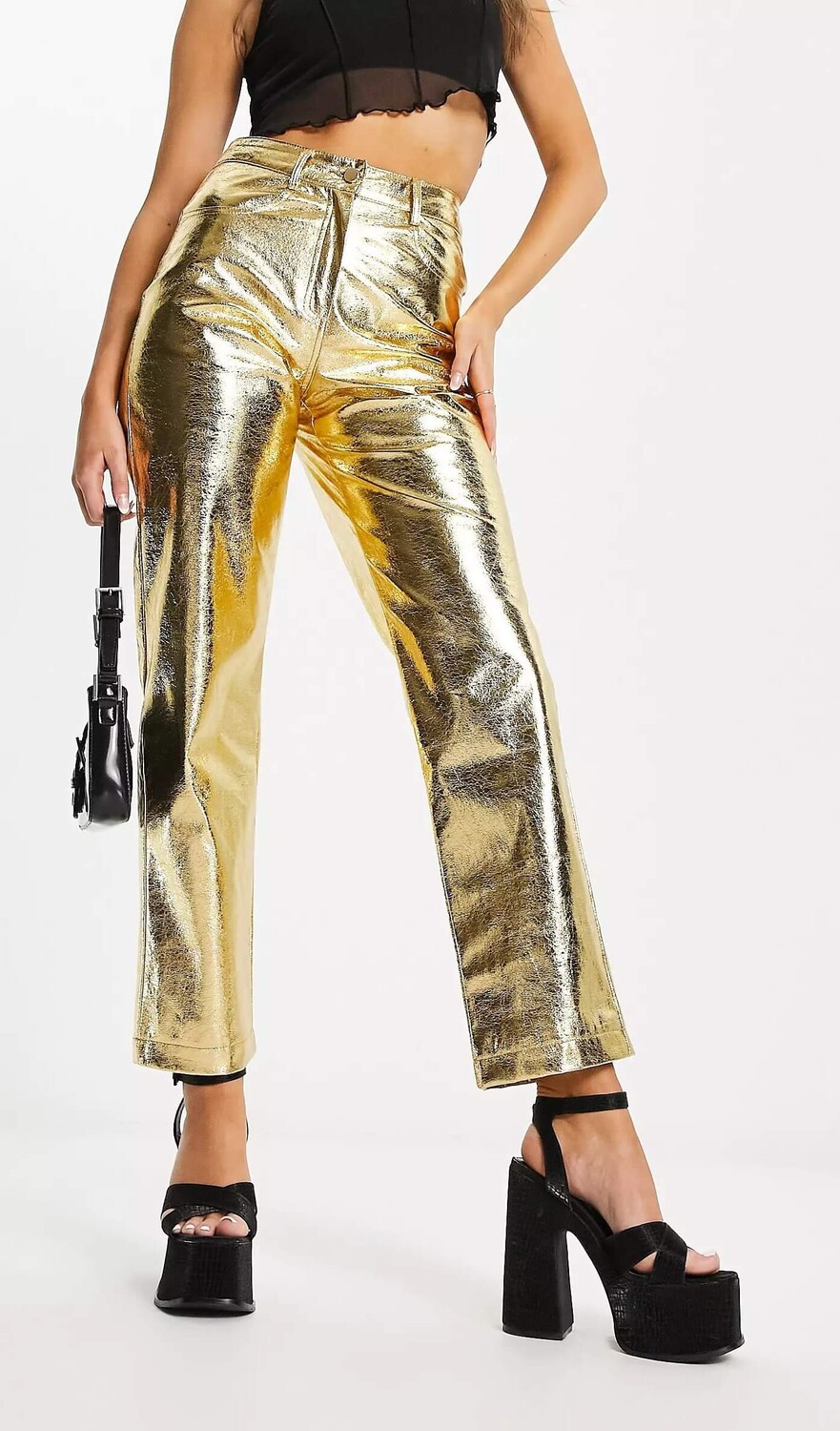 

Брюки Amy Lynn Lupe Textured Metallic, золотой, Желтый