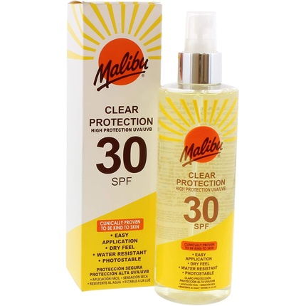 

Malibu Солнцезащитный спрей Sun Spf 30 Clear Sunscreen High Protection Dry Feel Water Resistant 250 мл