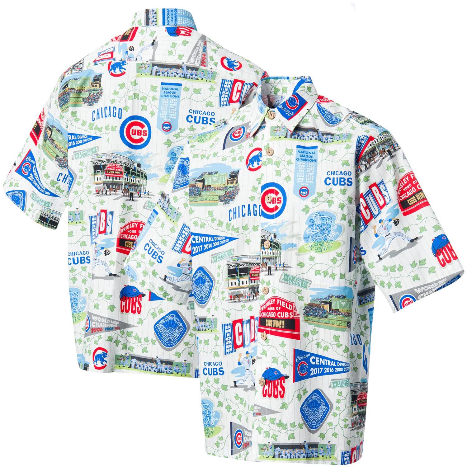Рубашка на пуговицах Chicago Cubs Reyn Spooner Scenic — белая