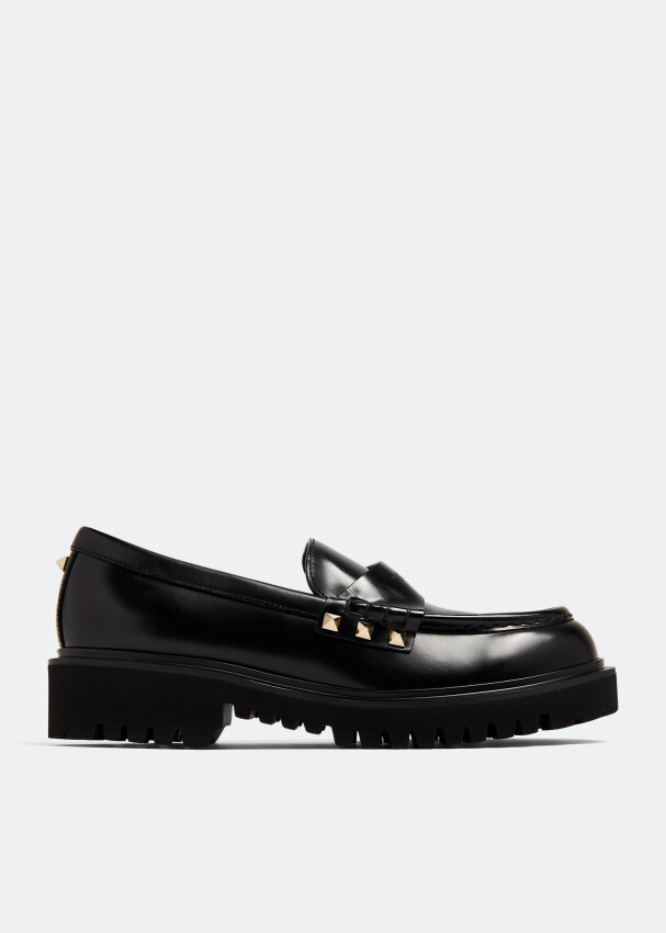 

Лоферы Valentino Garavani Rockstud Calfskin, черный