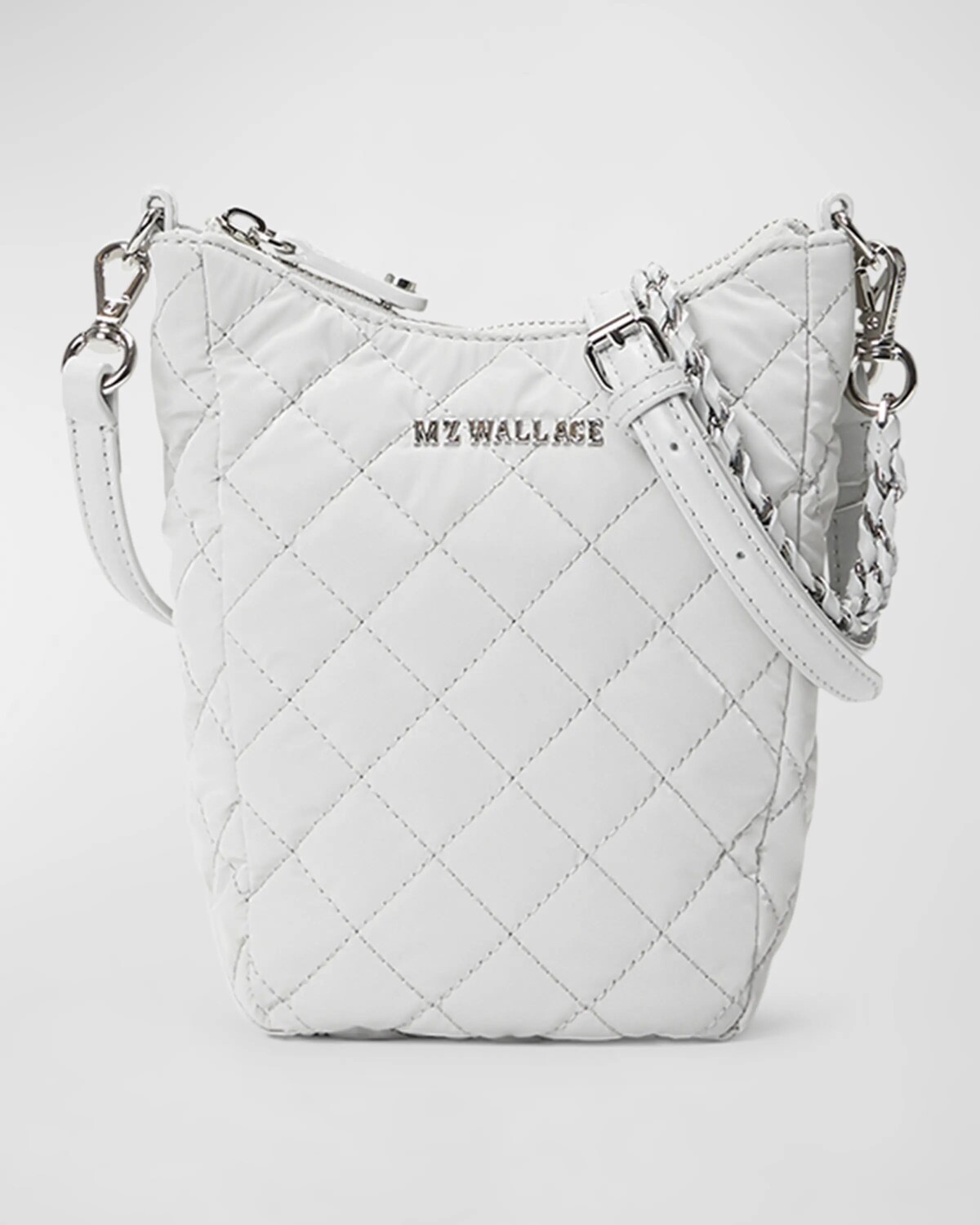

Стеганая нейлоновая сумка через плечо Crosby Go MZ WALLACE, цвет Light Grey