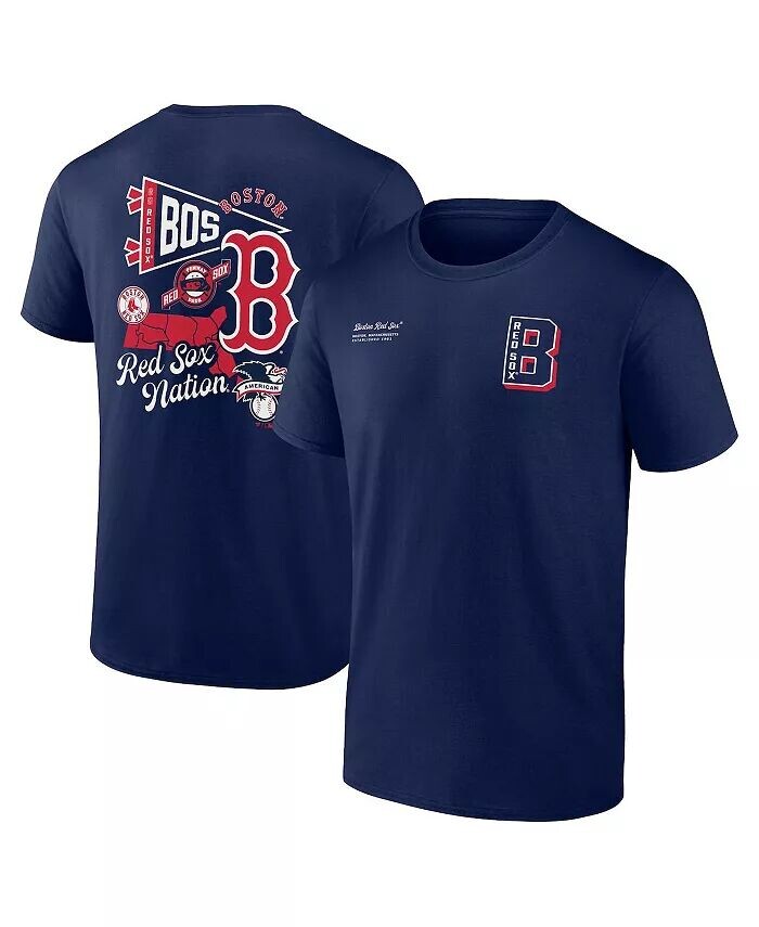 

Мужская темно-синяя футболка Boston Red Sox с разделенными зонами Fanatics, синий