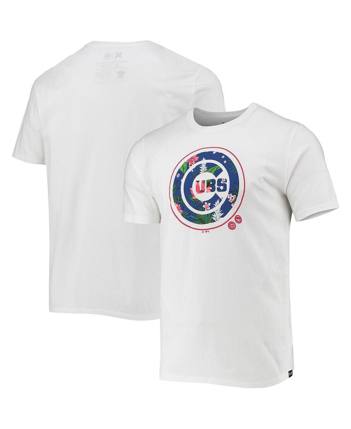 

Мужская белая футболка на каждый день от бренда Chicago Cubs x '47 Hurley, Белый
