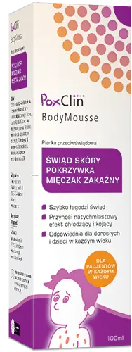 

Poxclin Bodymousseпенка от кожного зуда и крапивницы, 100 ml