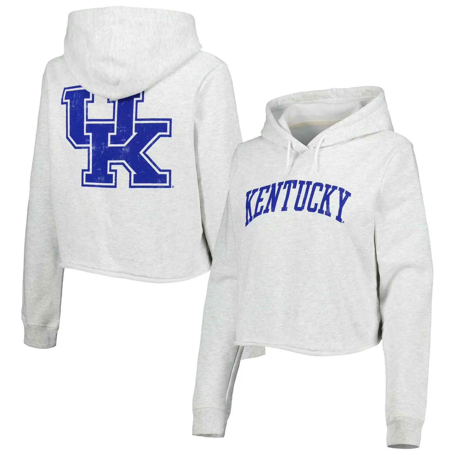 

Женская лига студенческой одежды Ash Kentucky Wildcats 2-Hit 1636 Укороченный пуловер с капюшоном