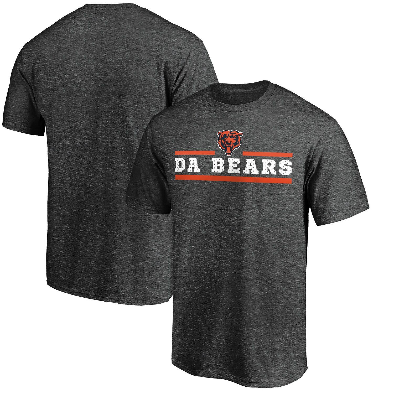 

Мужская футболка Majestic Heathered Charcoal Chicago Bears Showtime Let's Go
