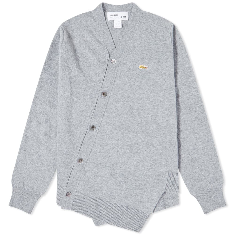 

Comme des Garçons Shirt x Lacoste Асимметричный кардиган, серый
