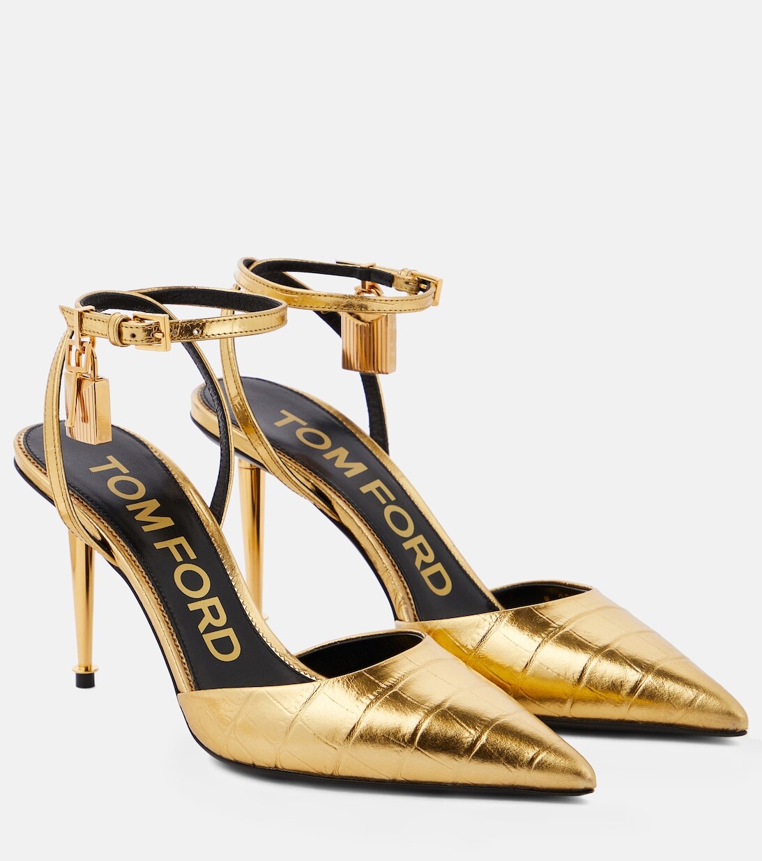 

Туфли-лодочки с замком Tom Ford, золотой