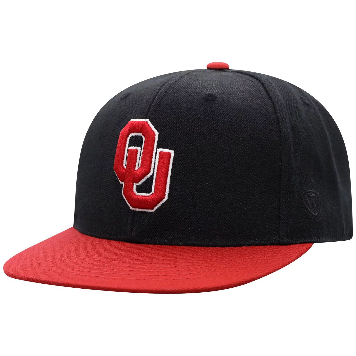 Мужская двухцветная приталенная шляпа Top of the World черного/малинового цвета Oklahoma Earlys Team Color
