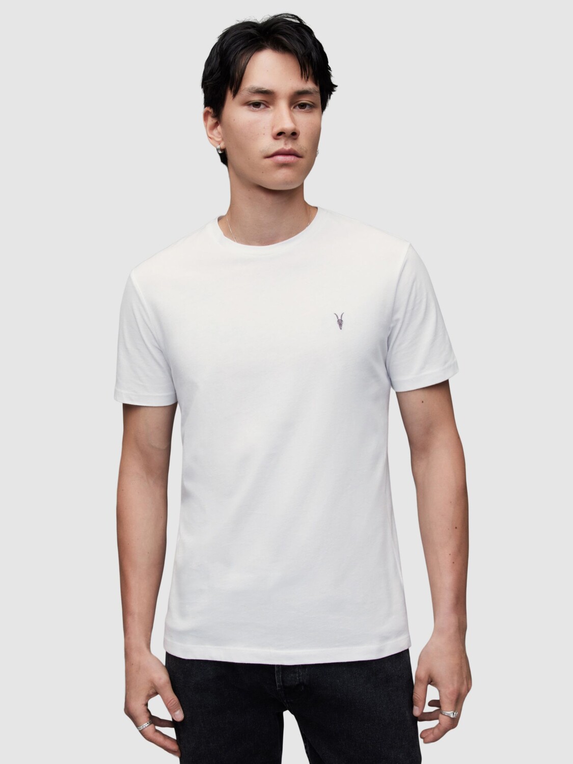 

Футболка AllSaints Brace Tonic с круглым вырезом, оптический белый