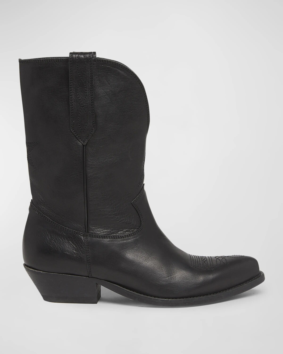 

Кожаные ковбойские сапоги Wish Star Golden Goose, черный