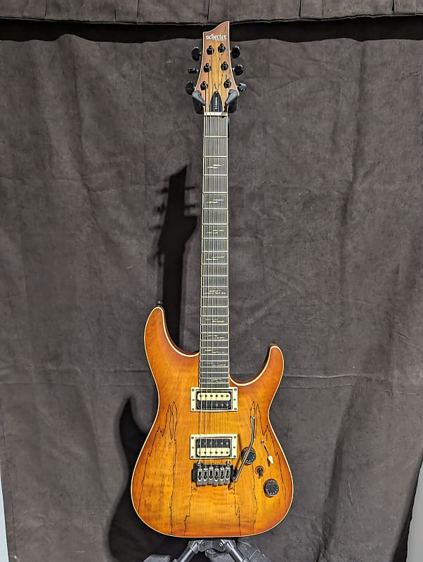 Электрогитара Schecter C-1 Exotic Spalted Maple Satin Natural Burst Electric Guitar